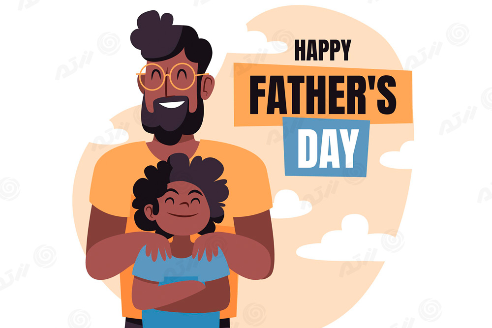 وکتور EPS و Ai ویژه روز پدر شامل طرح گرافیکی پدر به همراه پسر بصورت لایه باز